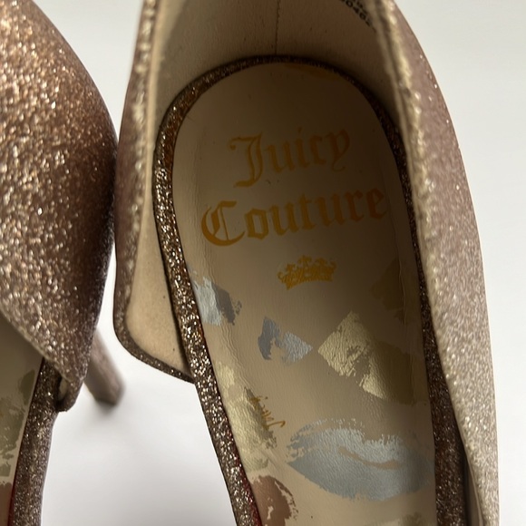 Juicy Couture Gold Glitter Pumps Size 8 Shoe - Picture 2 of 10